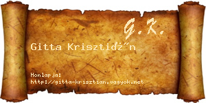 Gitta Krisztián névjegykártya